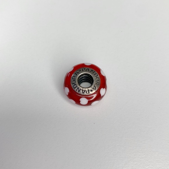 PANDORA Heart Red Bead Charm - Picture 3 of 4